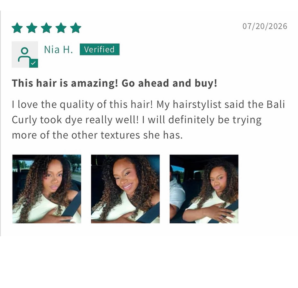Raw Bali Curl : Single Bundle